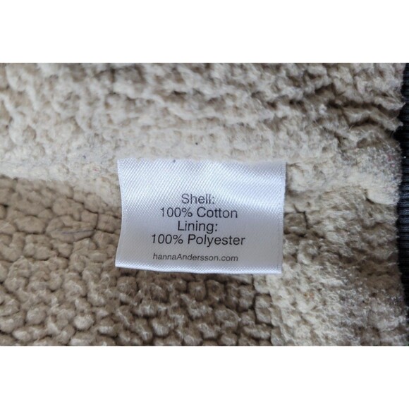 Hanna Andersson Sherpa Lined Hoodie 4Y (100) | Navy & Blue Rugby Stripe - Picture 5 of 6